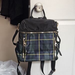 Plaid Black Backpack